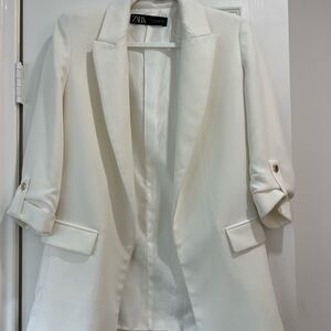 Zara Women's White Blazer